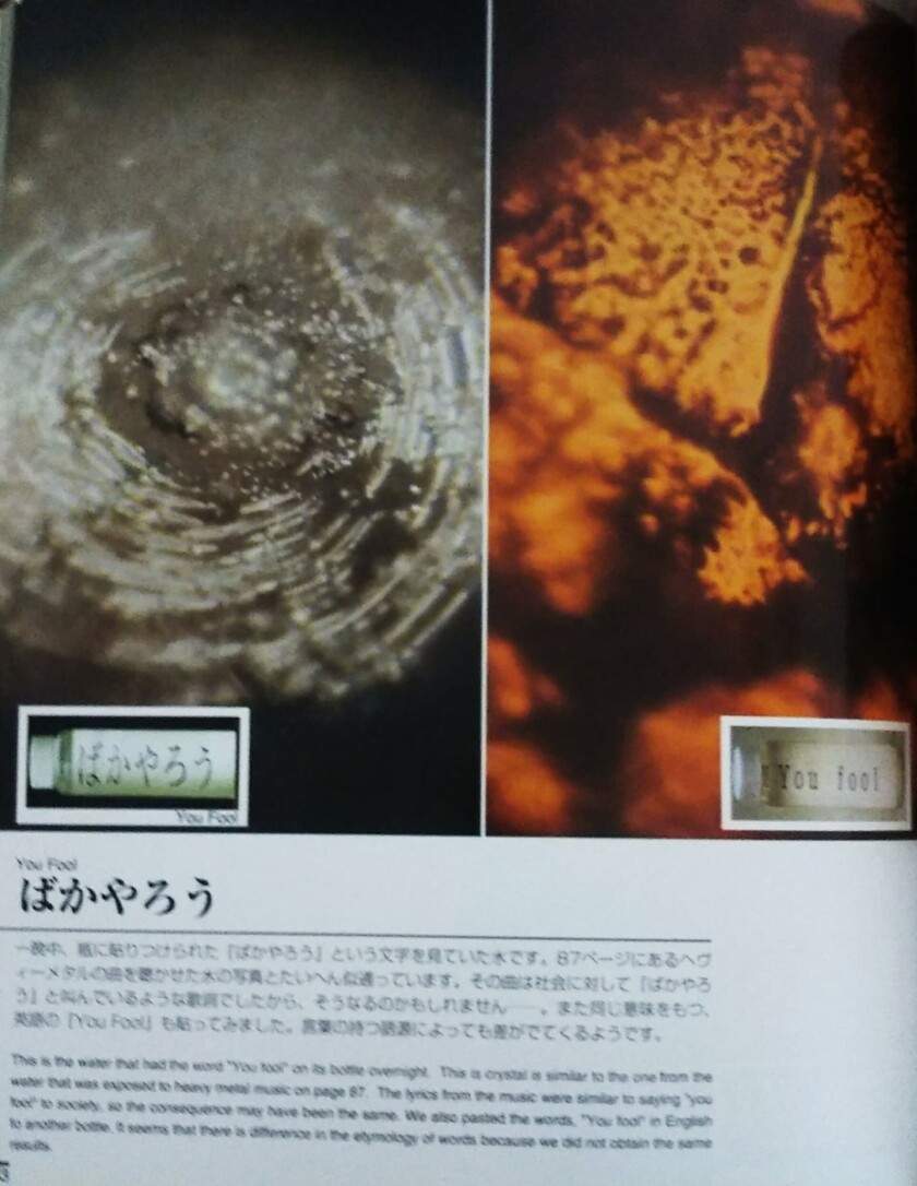 ばかやろうの水の結晶